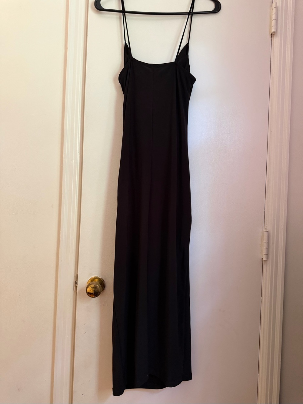NWT Zara Strappy Fluid Crepe Dress Black - Picture 6 of 9